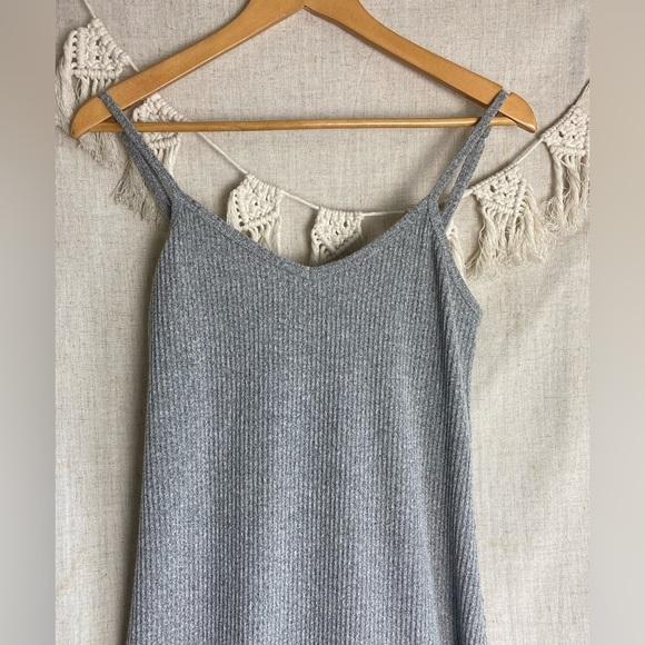 Gap Sleeveless Light Grey Knit Fitted Body con Midi Dress Size Medium - Picture 7 of 8